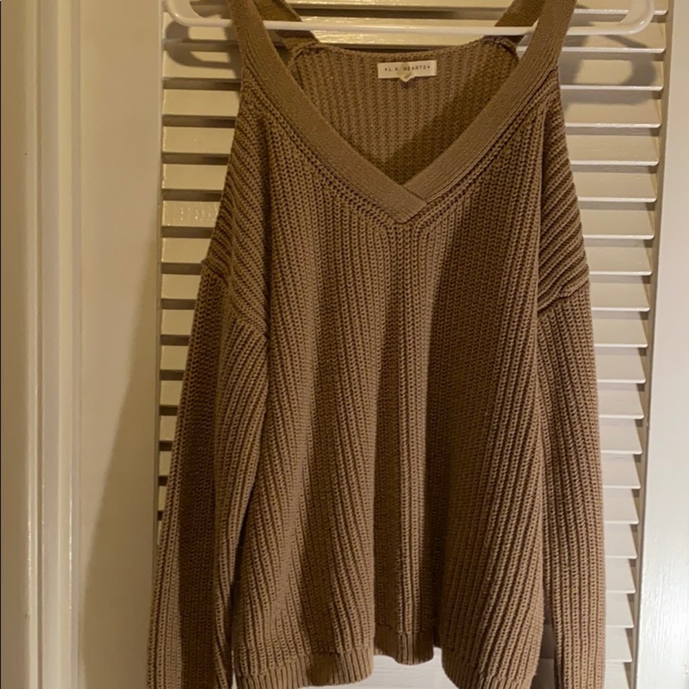 LA hearts brown sweater